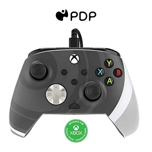 משחקי PDP מחזרים מחדש בקר קווי מתקדם עבור Xbox Series X | S/Xbox One/PC, ניתן להתאמה אישית, App Supportede - Radial Black